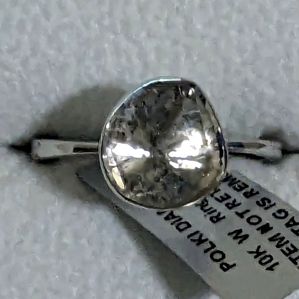 Price drop NWT Size 9 Polki diamond solitaire ring .5 ctw in 10k white gold